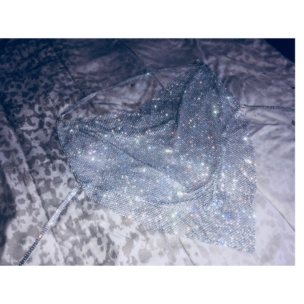 All rhinestone handkerchief shirt